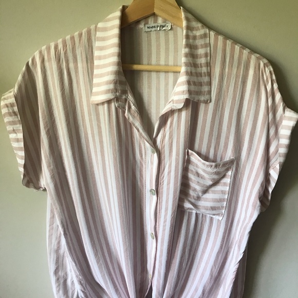 Stripe tie up top - Picture 2 of 6